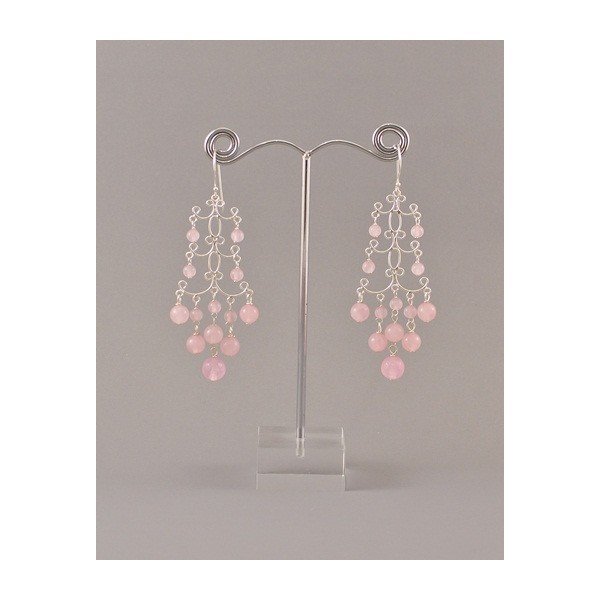 JE229 Rose Quartz Earring