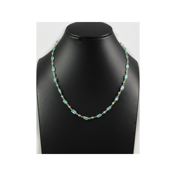 JNSU1174 Gold Plated Apatite Necklace