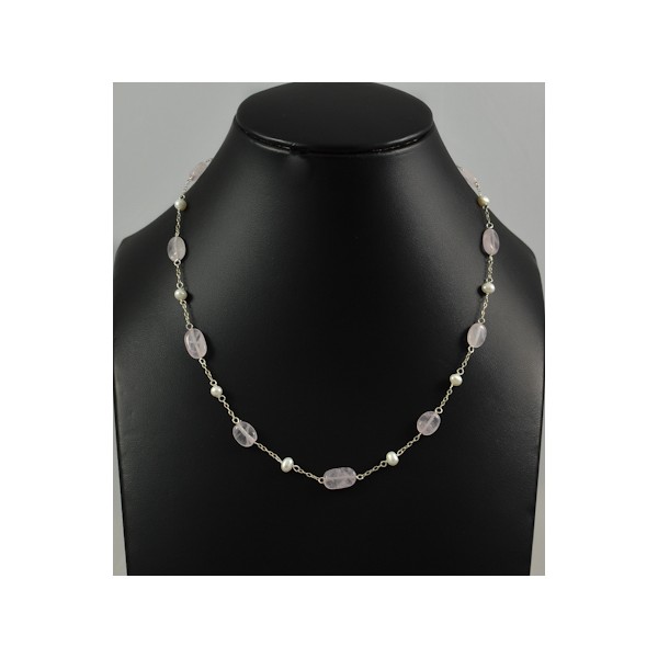 JNSU1175 Rose Quartz Necklace
