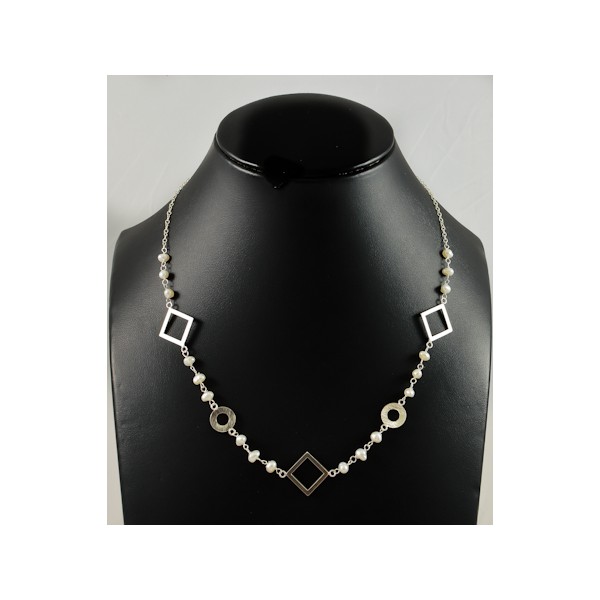 JNSU1179 White Pearl Necklace