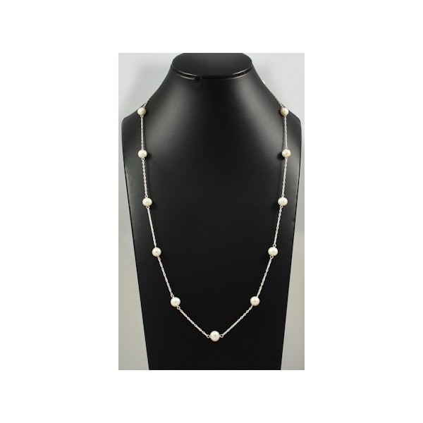 JNSU1181 White Pearl Necklace