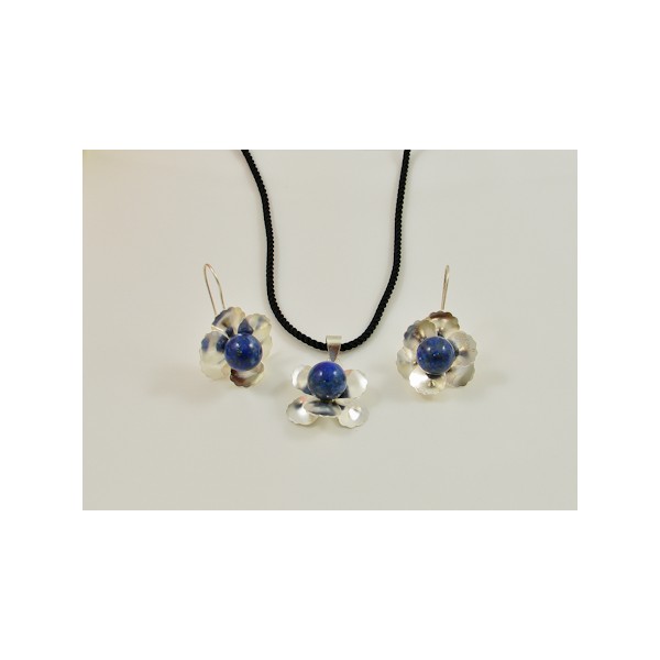 JNEP 250 Lapiz Lazuli Necklace and Earring Set