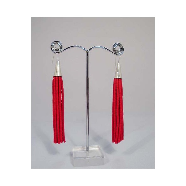 E0310 Red Agate from Afghanistan Earring