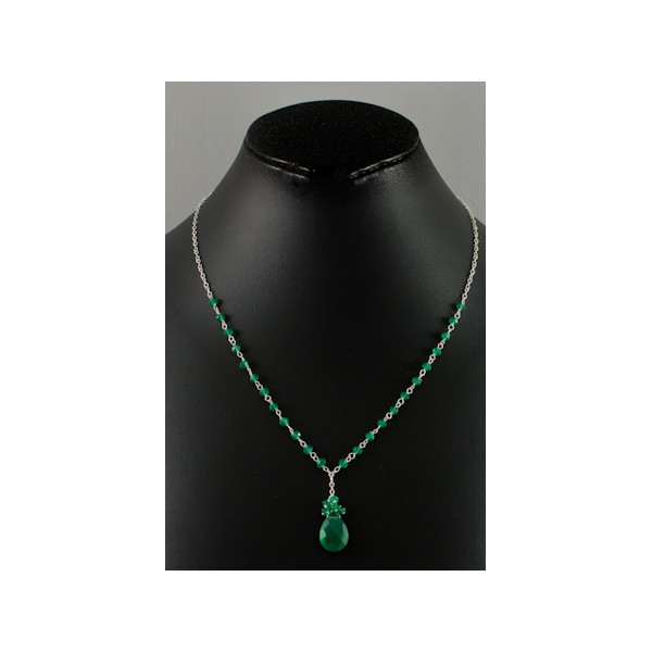 JNSU1188 Green Agate Necklace