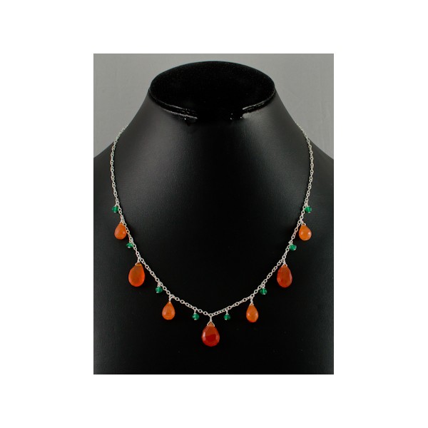 JNSU1208 Orange Agate Necklace