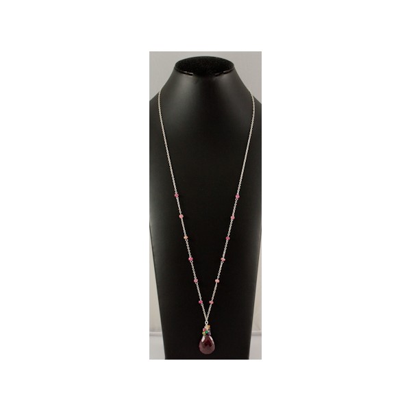 JNSU1138 Dyed Ruby Necklace