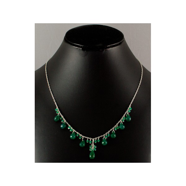 JNSU1168 Green Agate Necklace