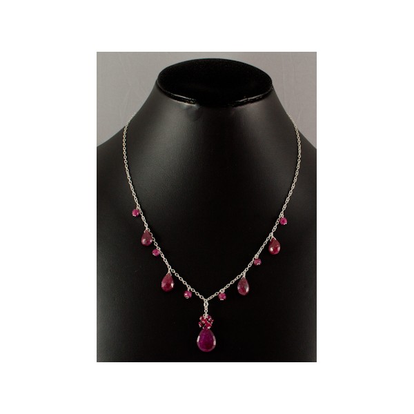 JNSU1233 Dyed Ruby Necklace