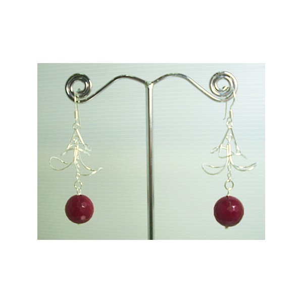 E0337 Ruby Agate Earring