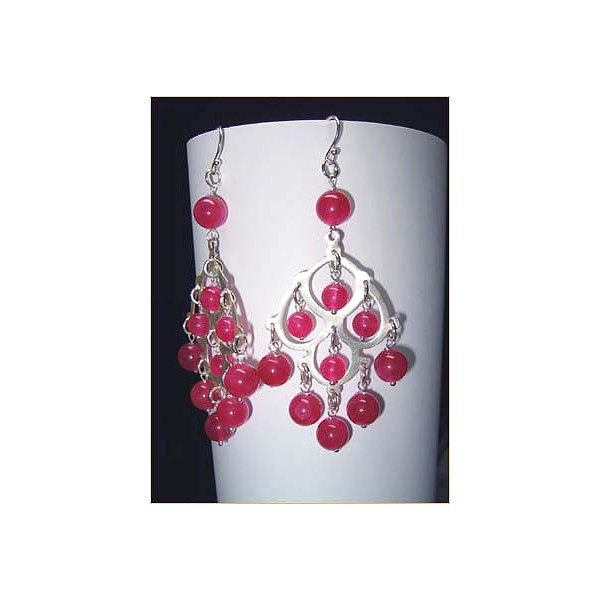 E0035 Dyed Ruby Earring