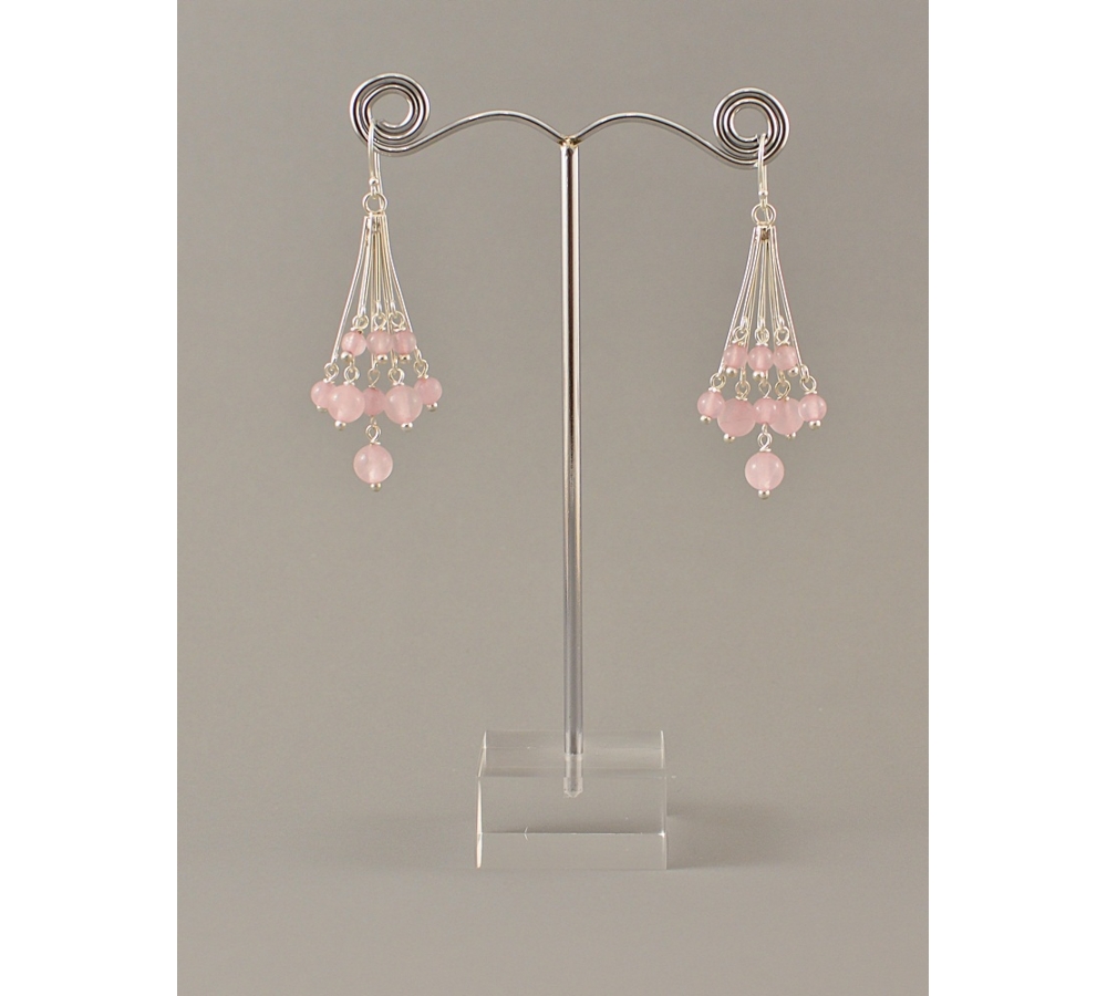 JE442 Rose Quartz Earring
