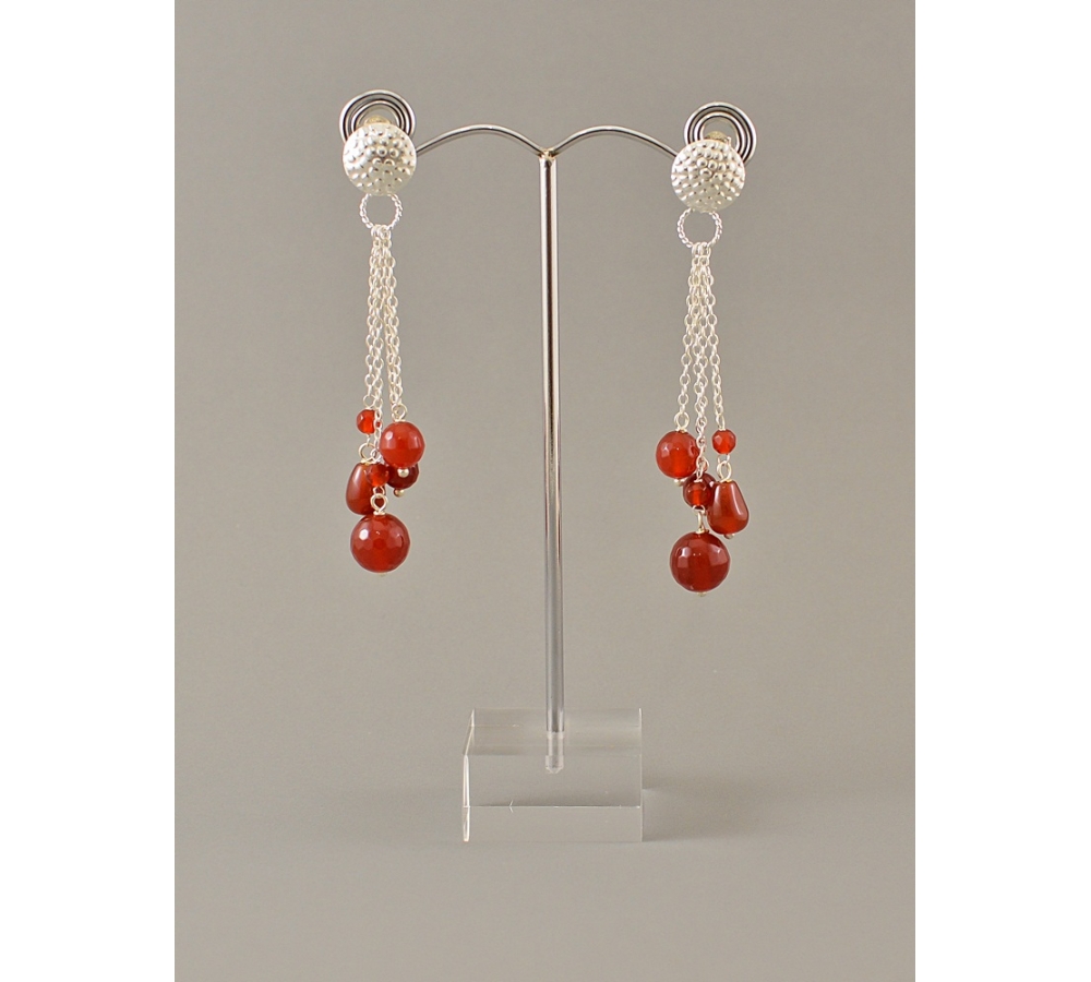 JE441 Orange Agate Earring