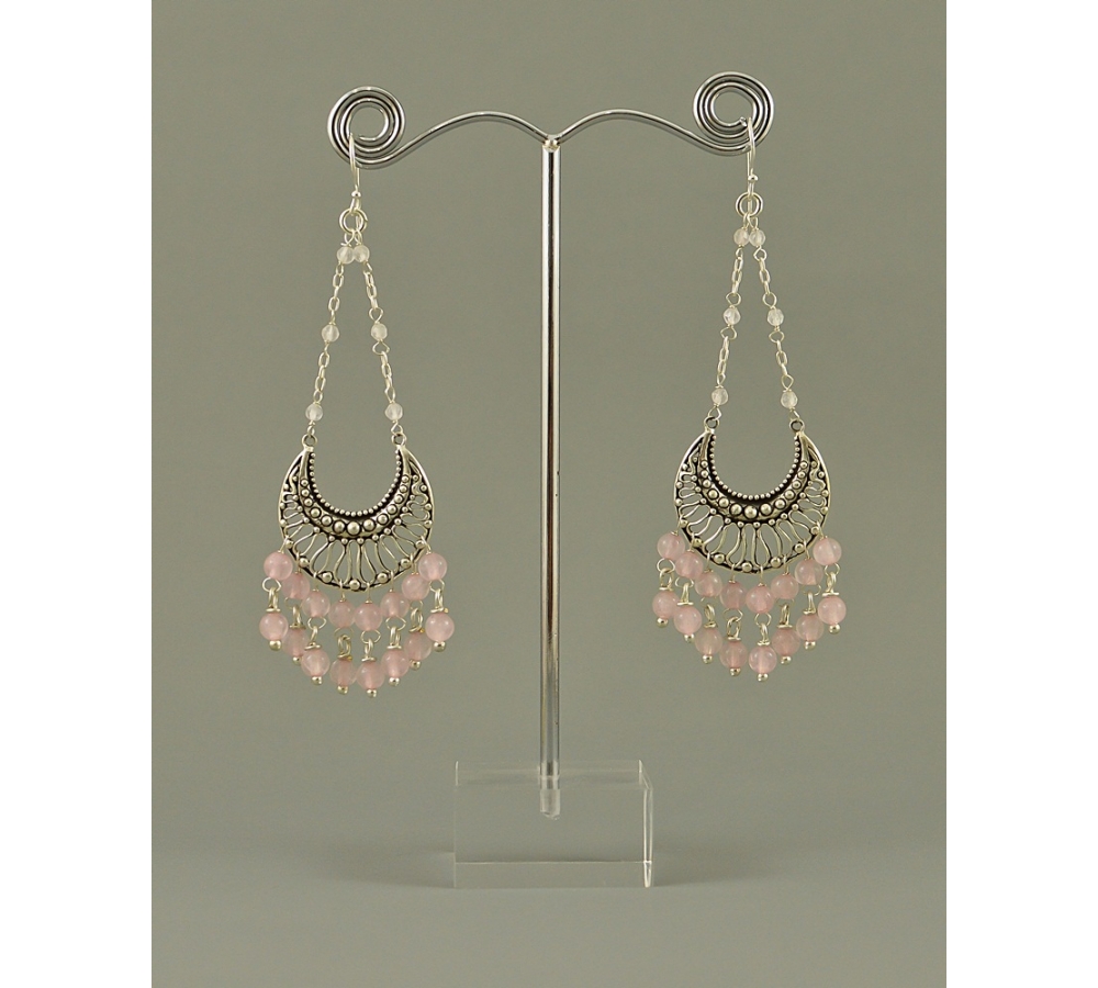 JE433 Rose Quartz Earring