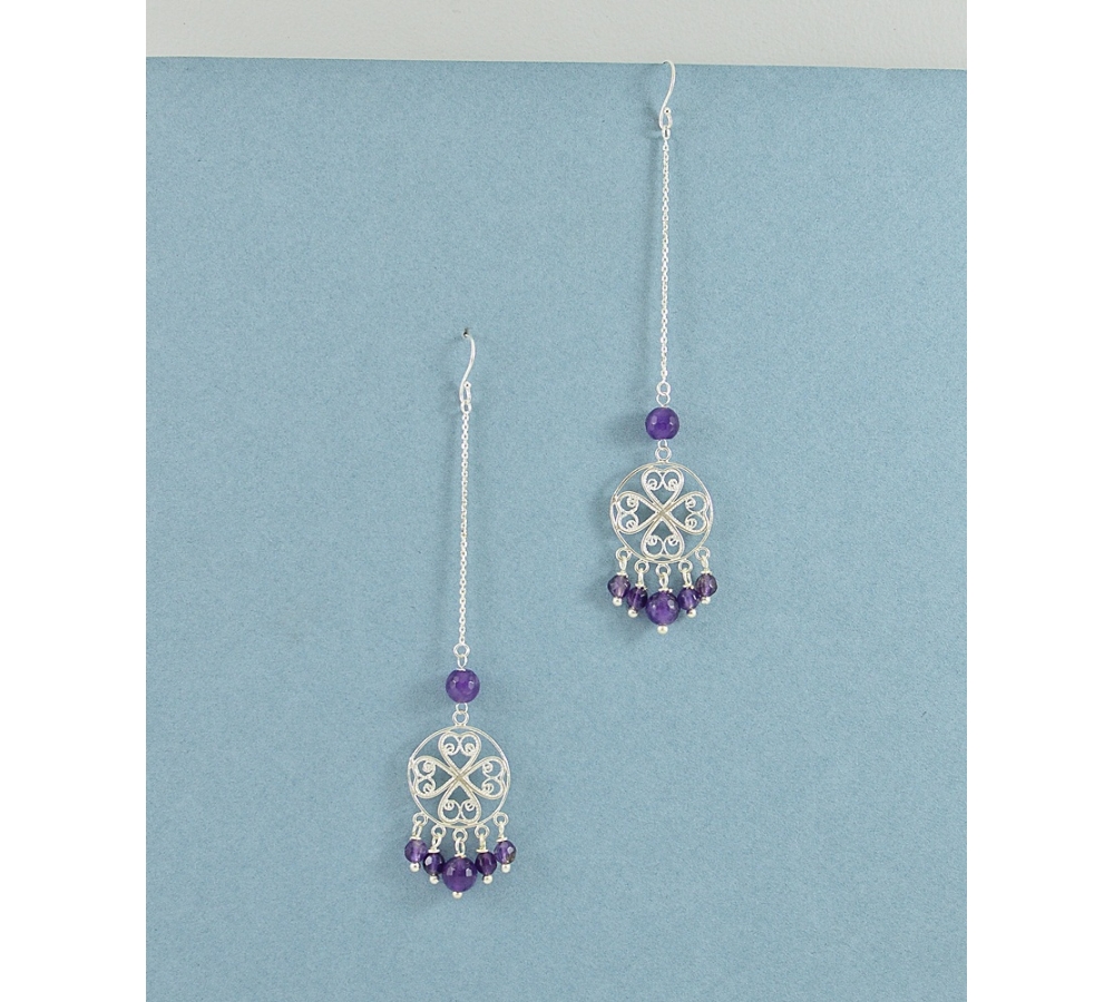JE429 Amethyst Earring