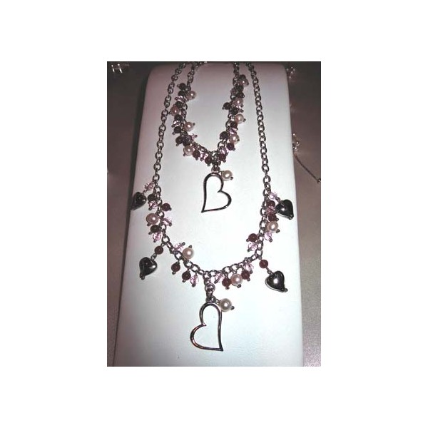 JB-JN-JE-UP003 Fresh Water Pearl Necklace, Earring, and Bracelet Set