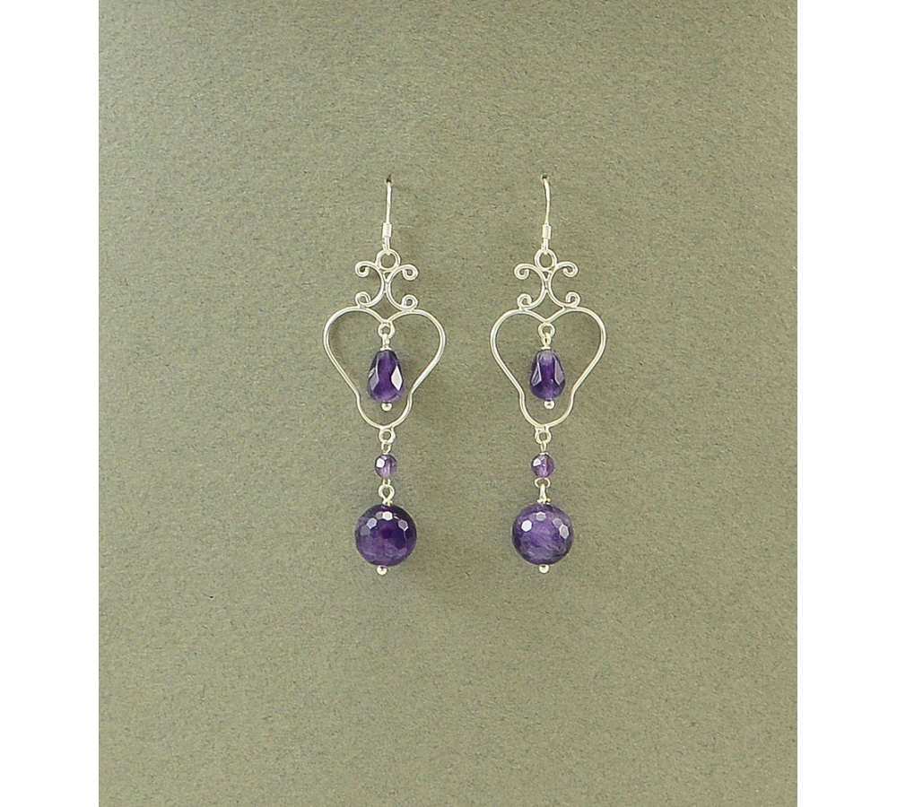 JE422 Amethyst Earring