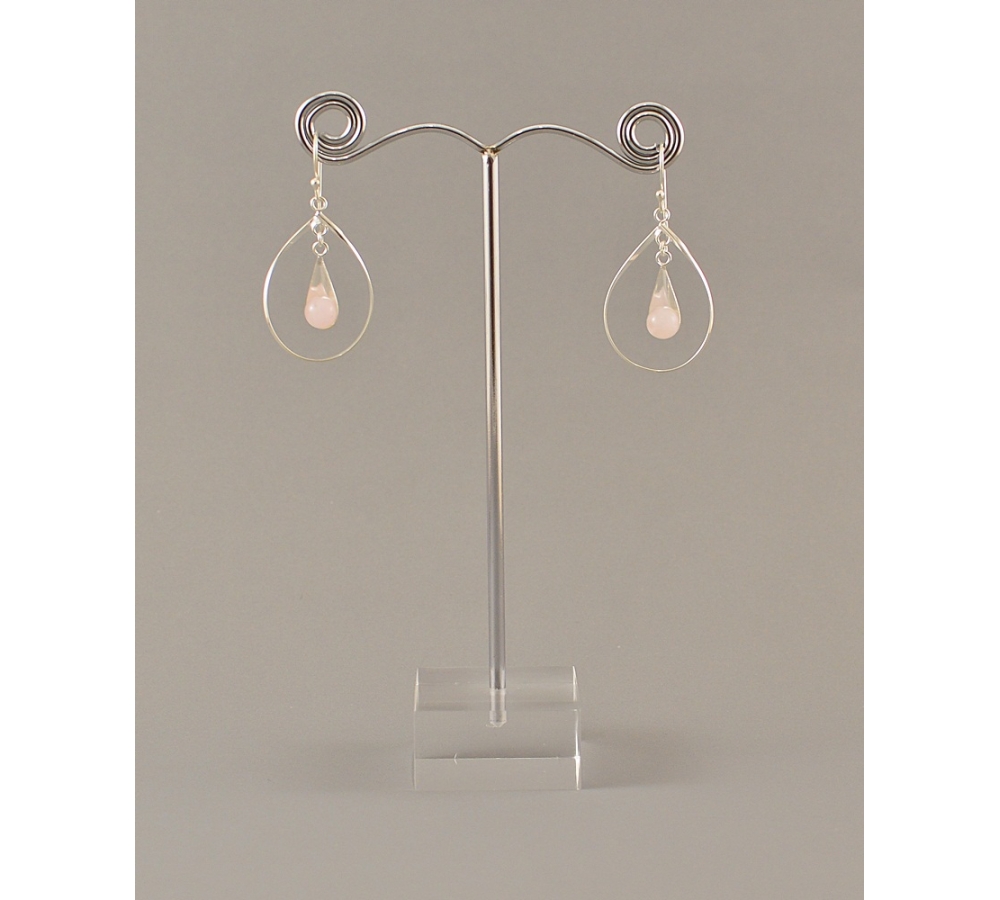 JE412 Rose Quartz Earring