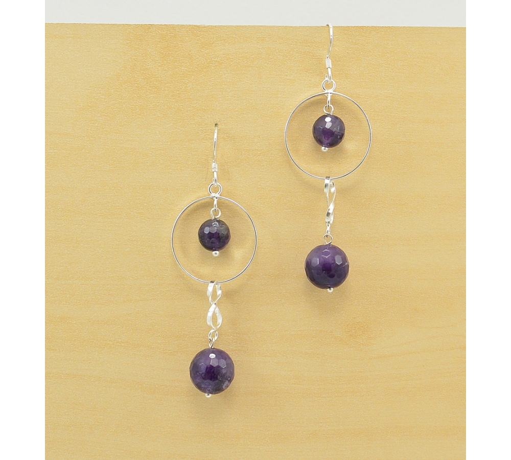 JE 415 Amethyst Earring