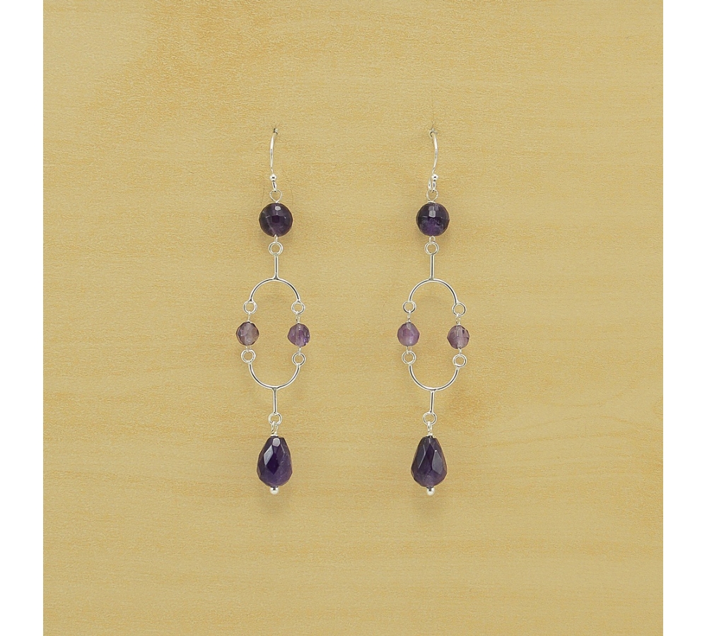 JE 406 Amethyst Earring