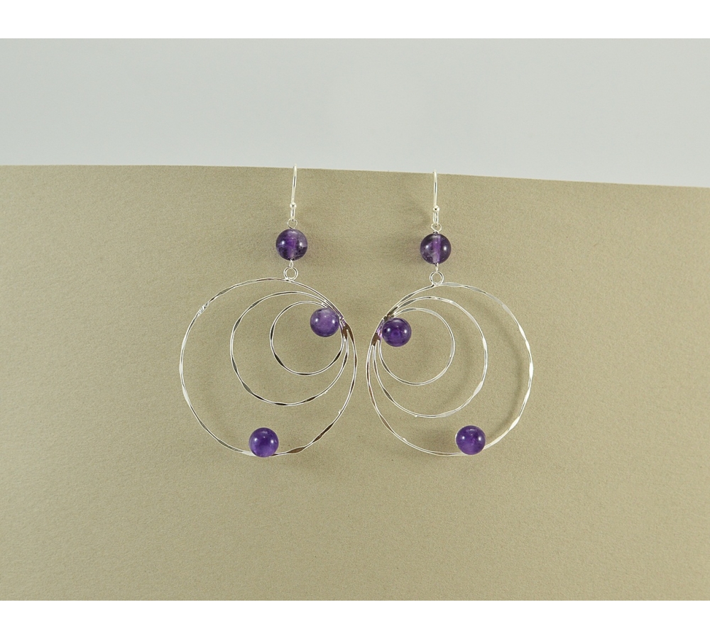 JE 405 Amethyst Earring
