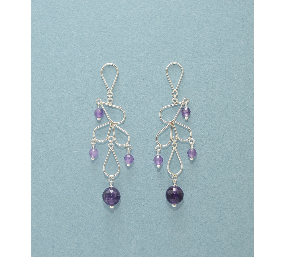 JE392 Amethyst Earring