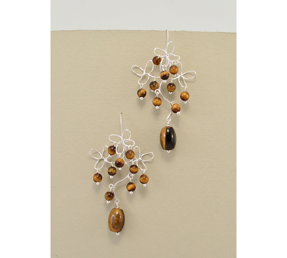 JE384 Tiger Eye Earring