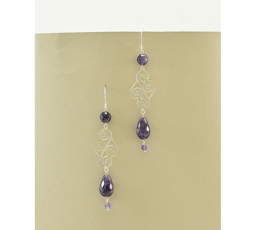 JE373 Amethyst Earring