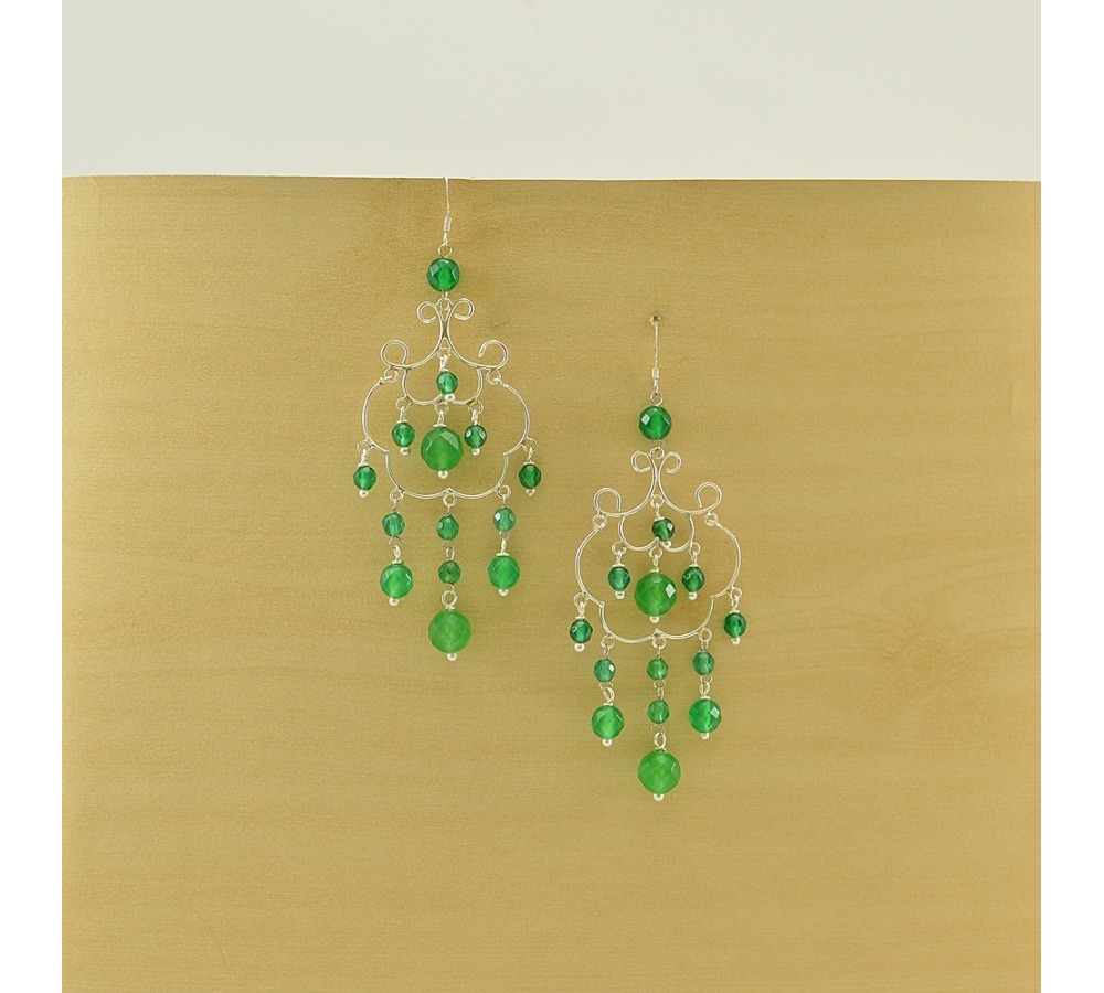 JE365 Green Agate Earring
