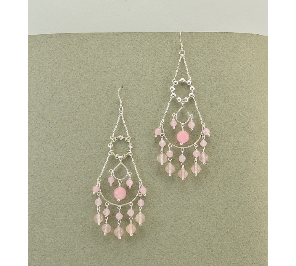 JE362 Rose Quartz Earring
