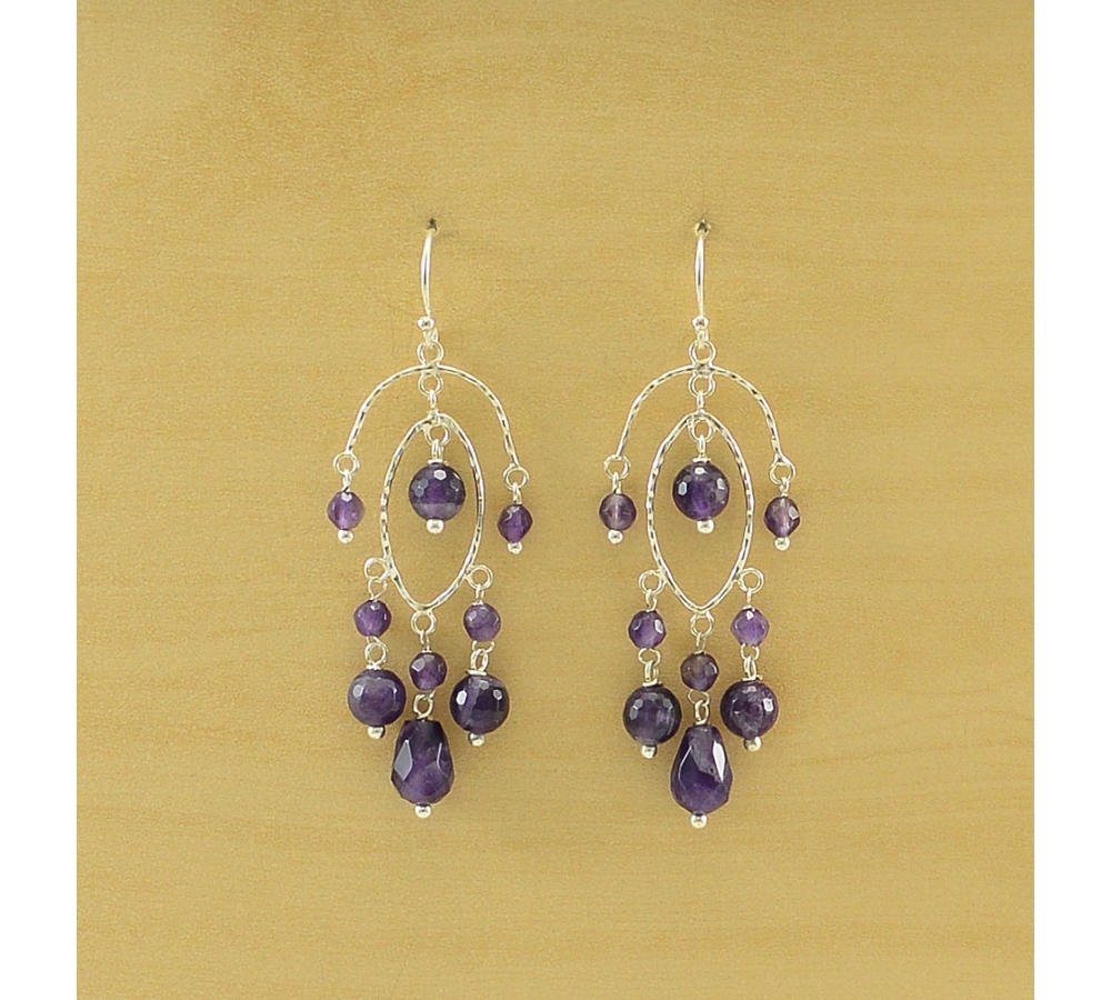 JE358 Amethyst Earring