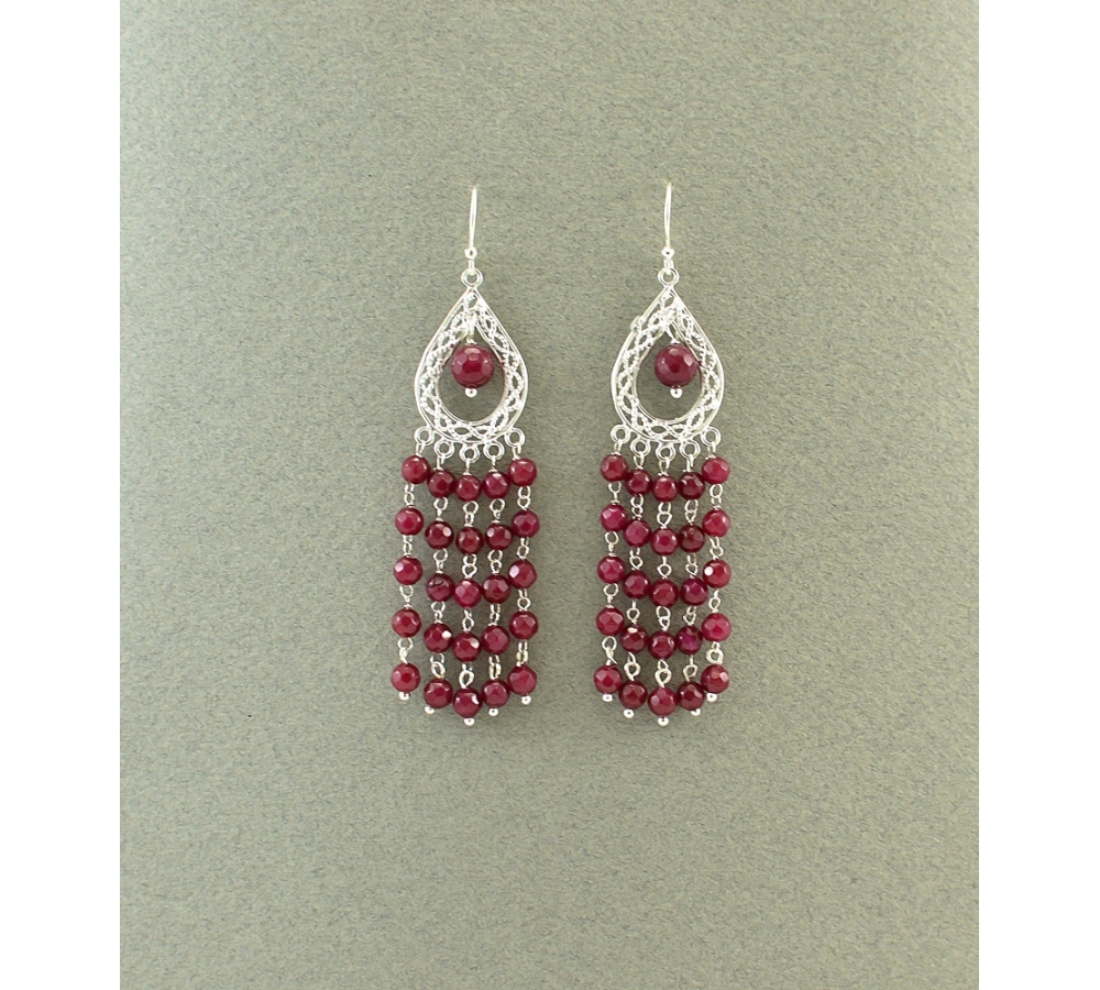 JE356 Dyed Ruby Earring