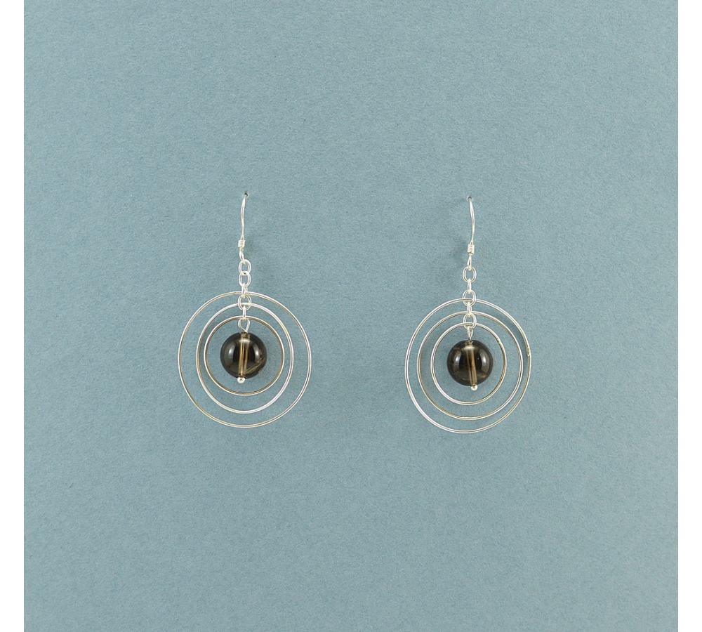JE332 Smoky Agate Earring